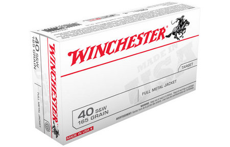 WINCHESTER AMMO 40SW 165 gr FMJ 500 Round Case (LE)