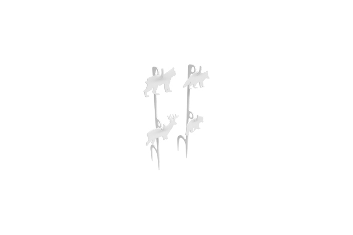 Birchwood Casey AR500 Gong 2/3 IPSC Silhouette Target White Powder-Coated Steel Target with Double Hang Hole