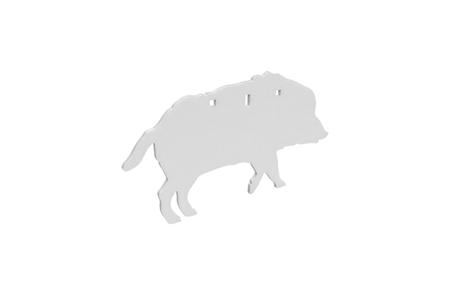 B/C AR500 3/8 SILHOUETTE BOAR WHT