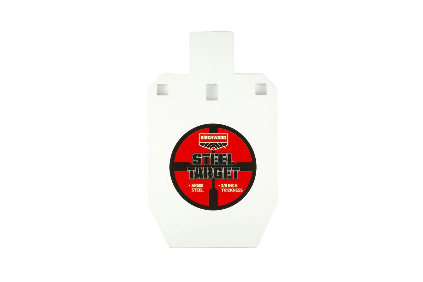 Birchwood Casey 1/3 IPSC Silhouette Steel Target White