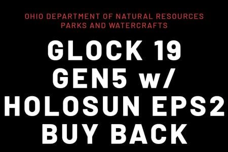 ODNR GLOCK 19 GEN5 MOS 9MM W/ HOLOSUN EPS2-GR AND (3) 15-RD MAGS 