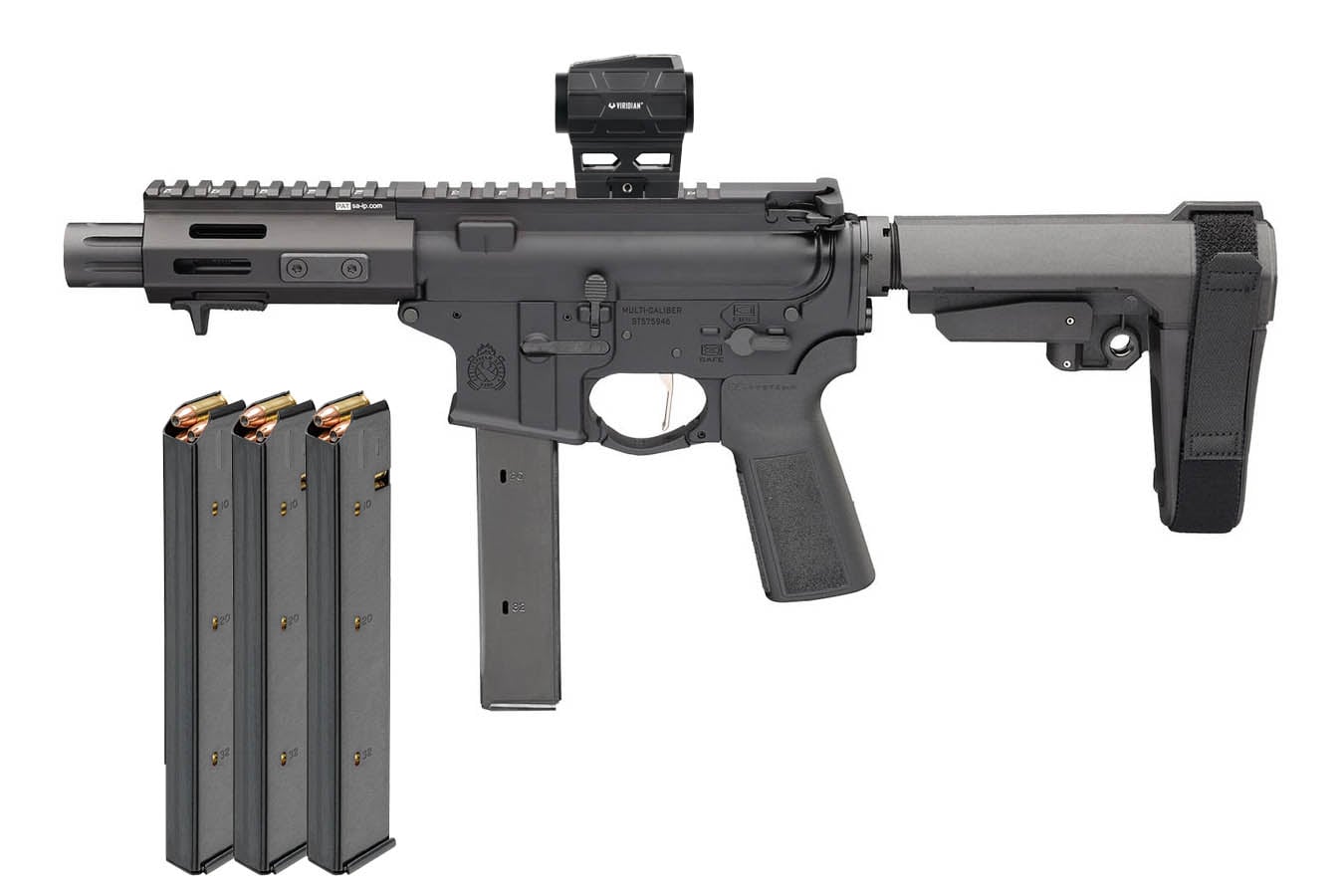 Springfield Saint Victor 9mm Gear Pac with Four Magazines, Viridian Venta Green Dot and Tactical Case