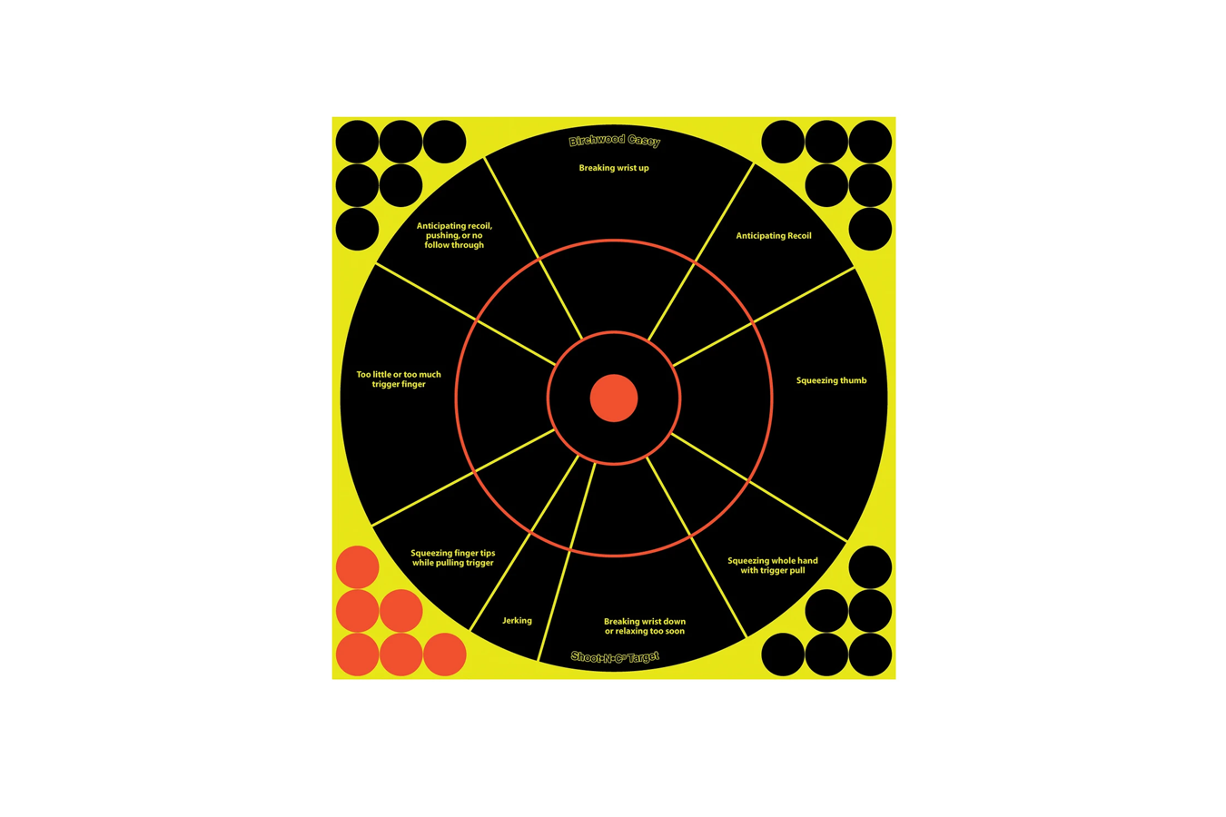 Birchwood Casey Shoot-N-C 12 Inch Handgun Trainer Target 5 Pack