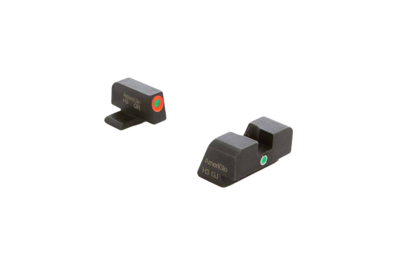 Ameriglo i-Dot Night Sight Set for SIG Sauer Pistols #8 Front & #8 Rear Green Tritium Orange Outline Front / Green Rear