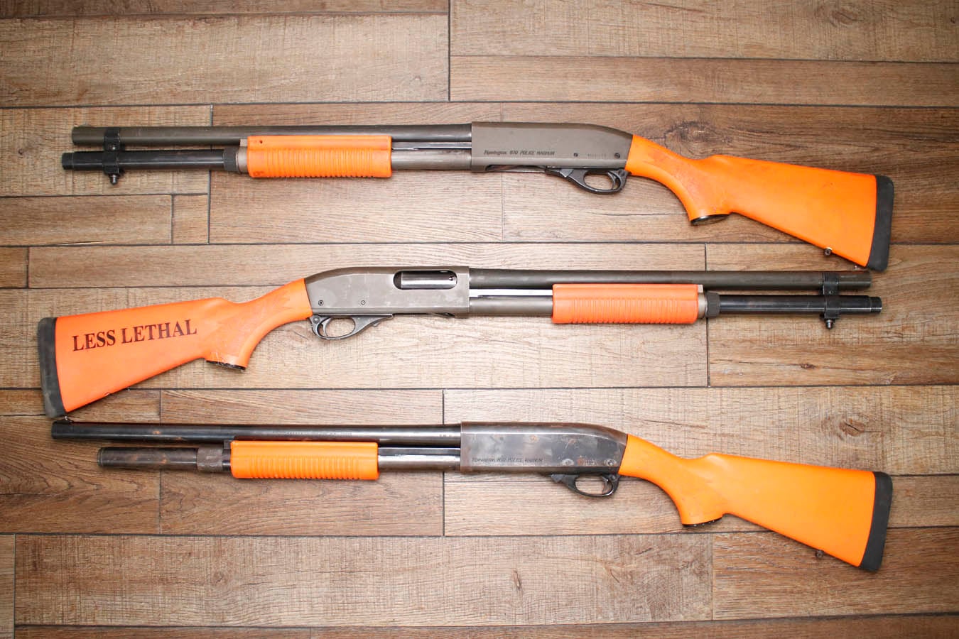 Remington 870 Police Magnum 12GA Police Trade-In Shotgun with Less Le Orange Furniture and Extended Tube Mag