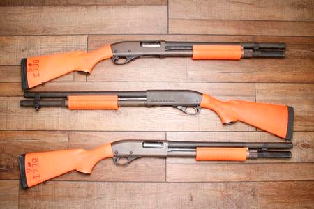 REMINGTON ODRC REMINGTON 870 POLICE MAGNUM 12GA SYNTHETIC ORANGE 18IN EXTENDED TUBE USED