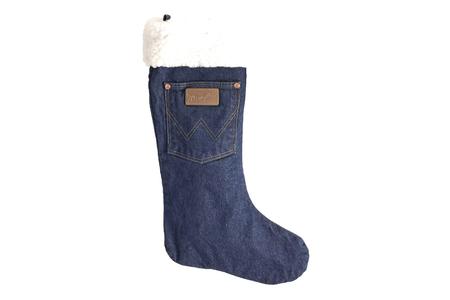 CHRISTMAS STOCKING DENIM AND SHERPA