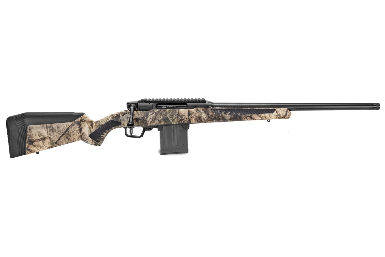 Savage Predator 22-250 Remington Bolt Action Rifle with Mossy Oak Terra Gila Camo AccuStock