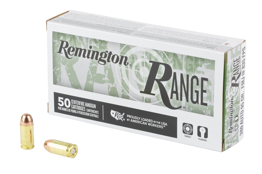 Remington .380ACP 95 Grain Full Metal Jacket 50/Box