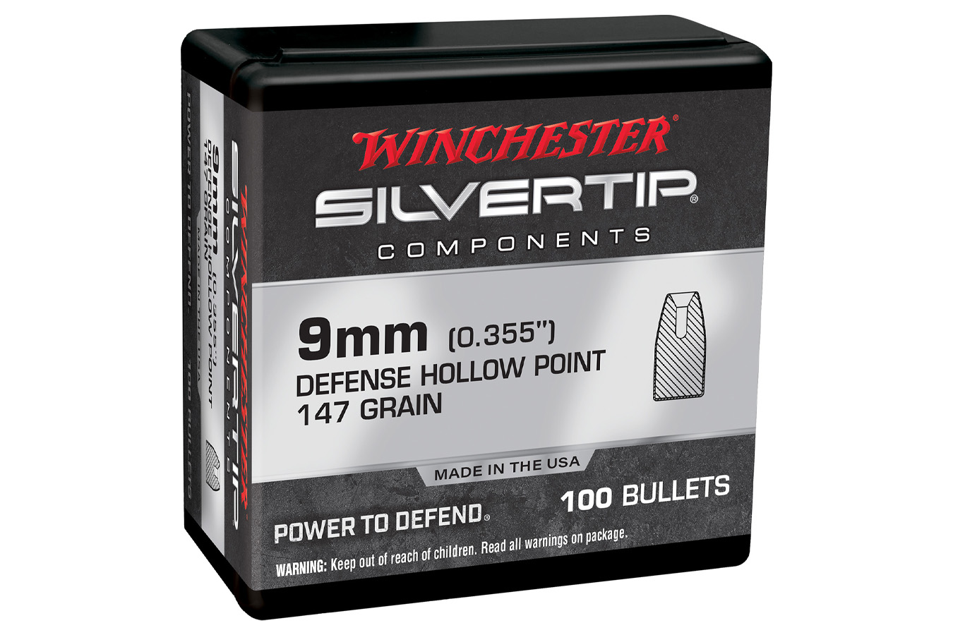 Winchester 9mm 147gr Silvertip Hollow Point 100/Box