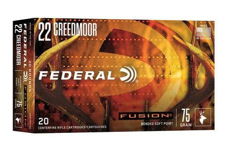Federal 22 Creedmoor 75 gr Soft Point Fusion 20/Box