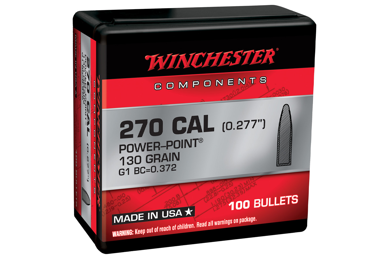 Winchester 270 Win 130gr Power Point 100/Box