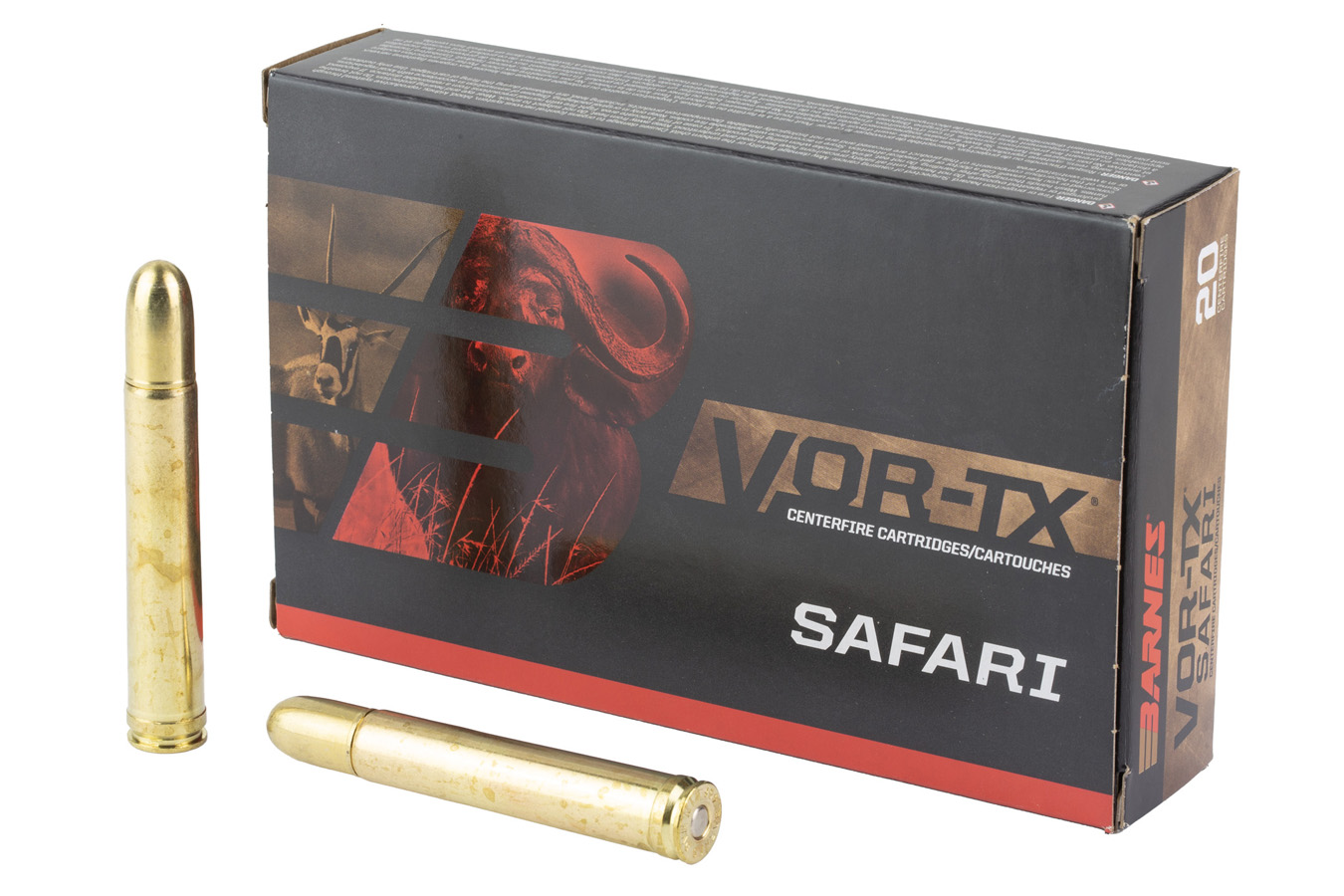 Barnes 458 Winchester 450 Grain Vor-Tx Safari Banded Solid Round Nose 20/Box