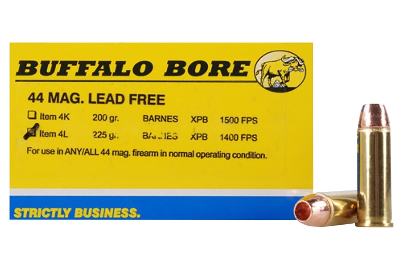 Buffalo Bore 44 Mag 225gr Barnes VOR-TX XPB Lead Free 20/Box