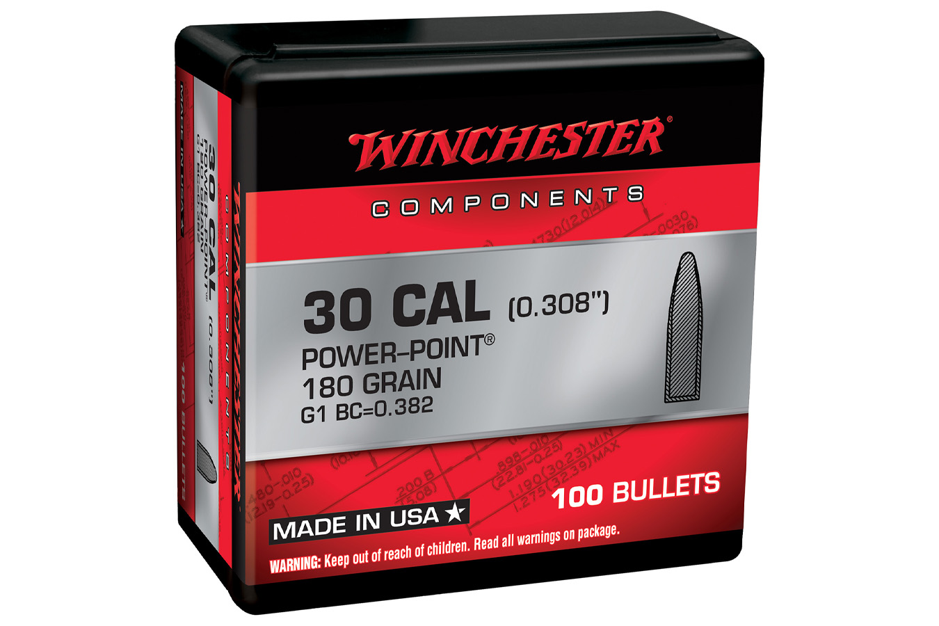Winchester 308Win 180gr Power Point 100/Box