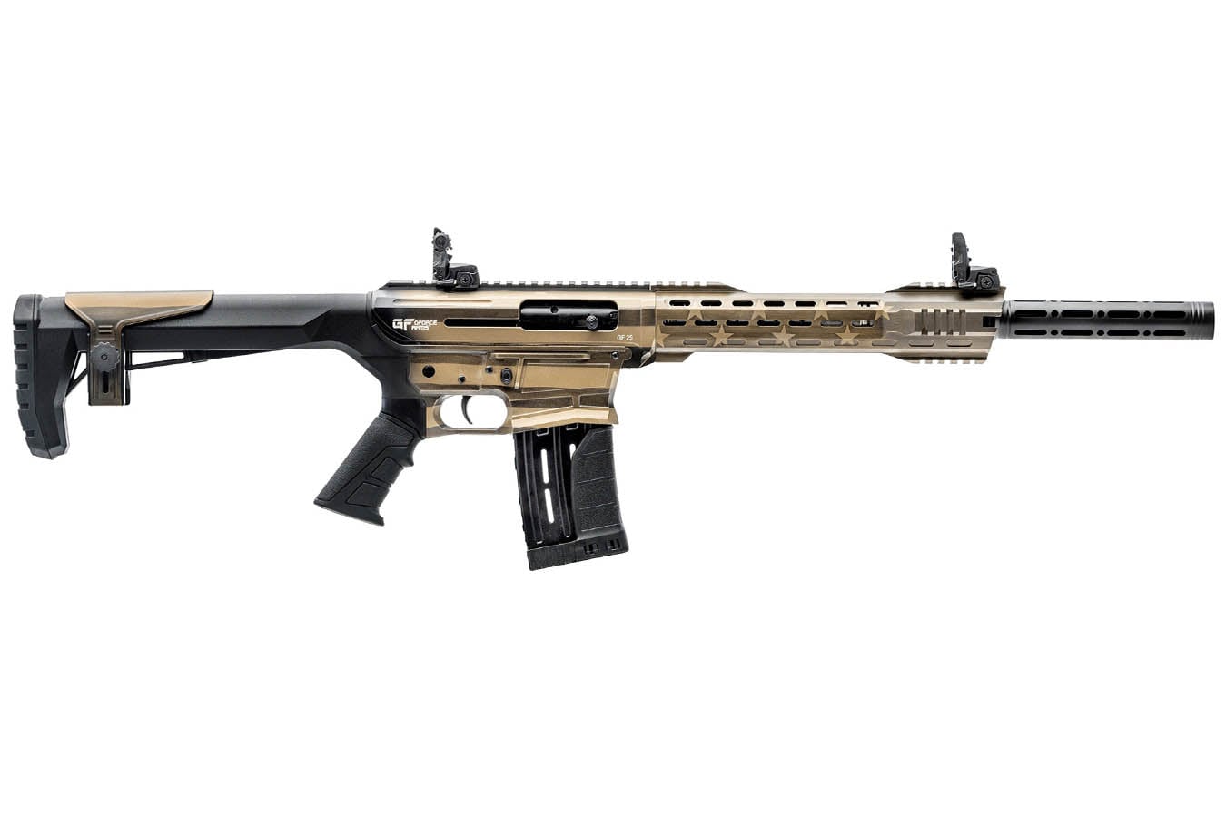 GForce GF25 12-Gauge Semi-Auto Shotgun with Burnt Bronze US Flag Finish