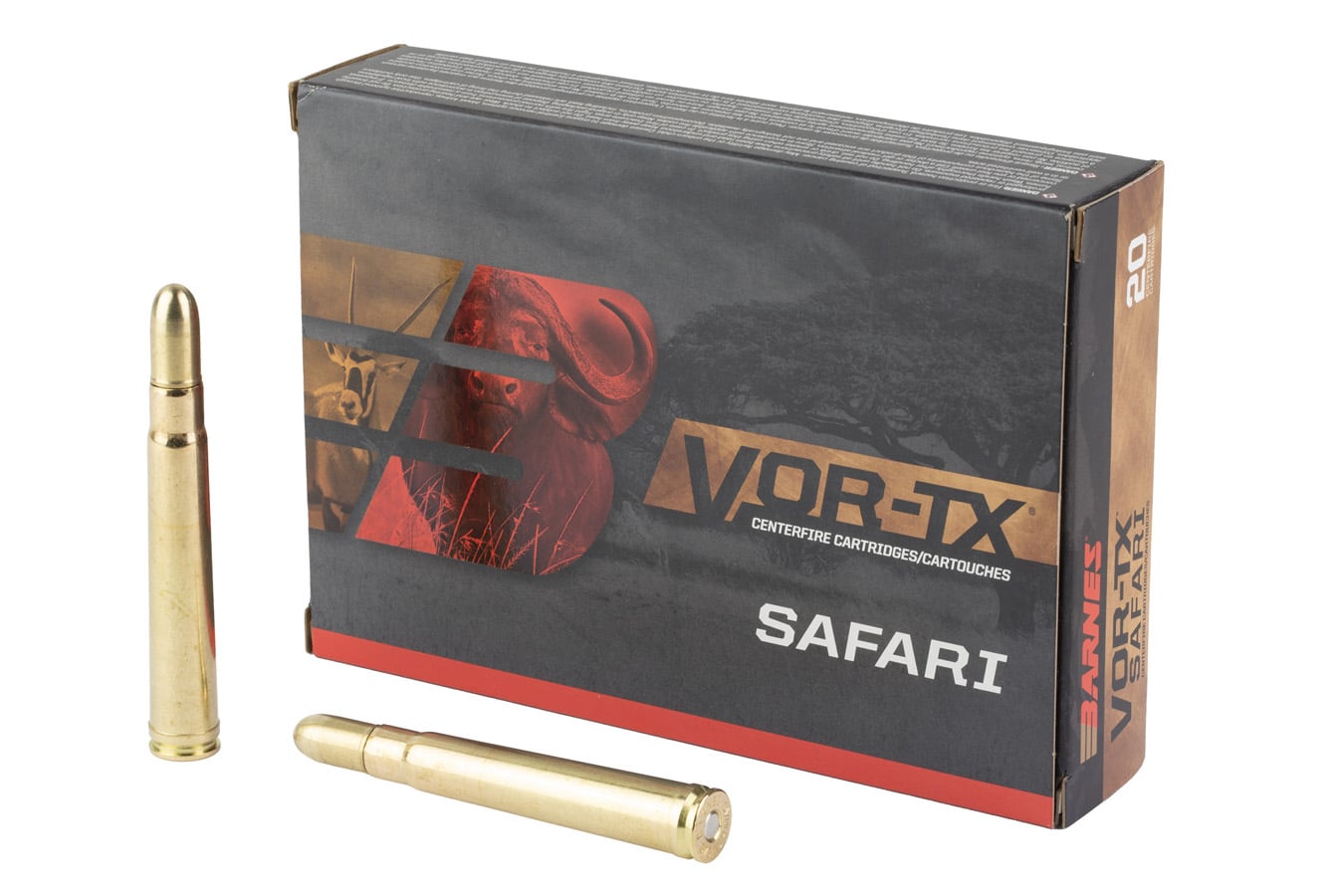 Barnes 375 HH 300 Grain VOR-TX Safari Banded Solid Round Nose 20/Box