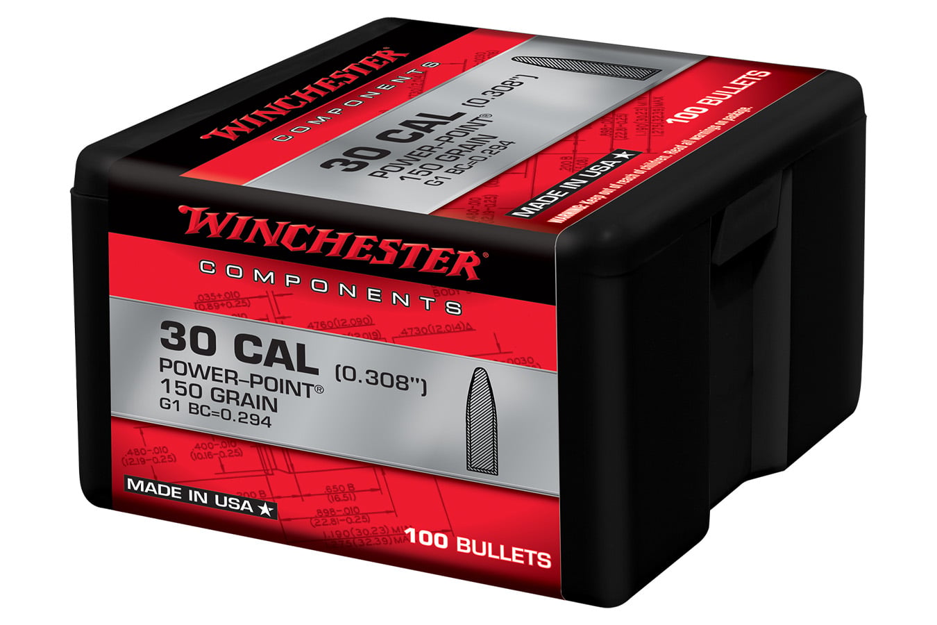 Winchester 30Cal 150gr Power Point 100/Box