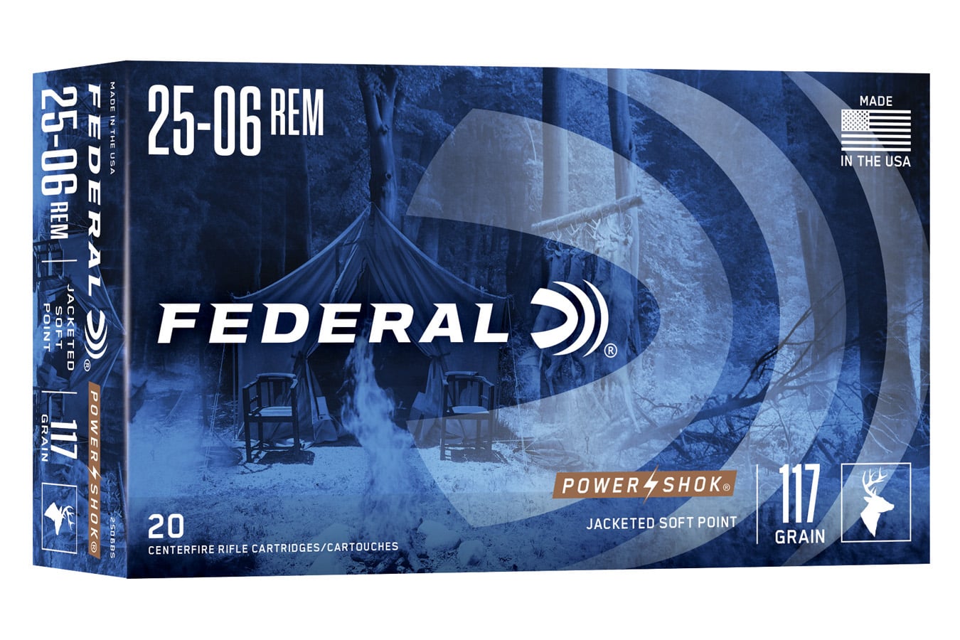 Fiocchi 25-06 REM 117 Grain Sierra PowerShok Jacketed Soft Point 20/Box
