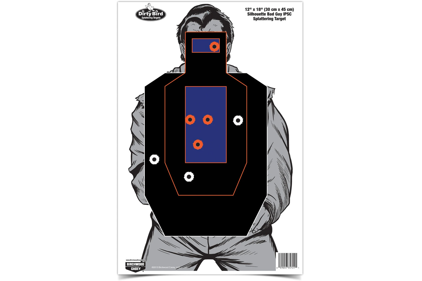 Birchwood Casey Dirty Bird Bad Guy IPSC Targets – 8 Pack
