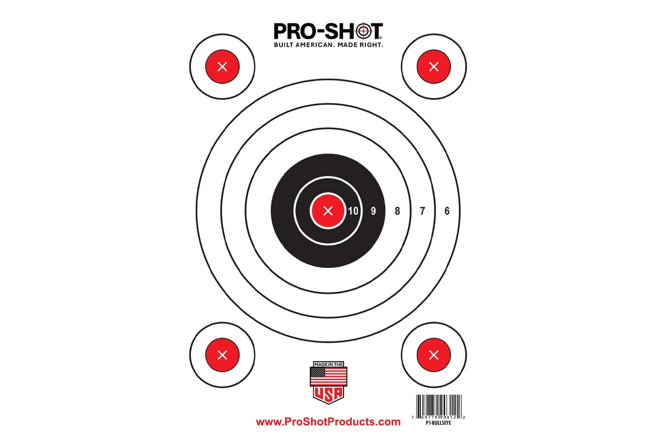 Pro Shot SplatterShot 5 Bullseye Self-Adhesive Targets – 6 Pack