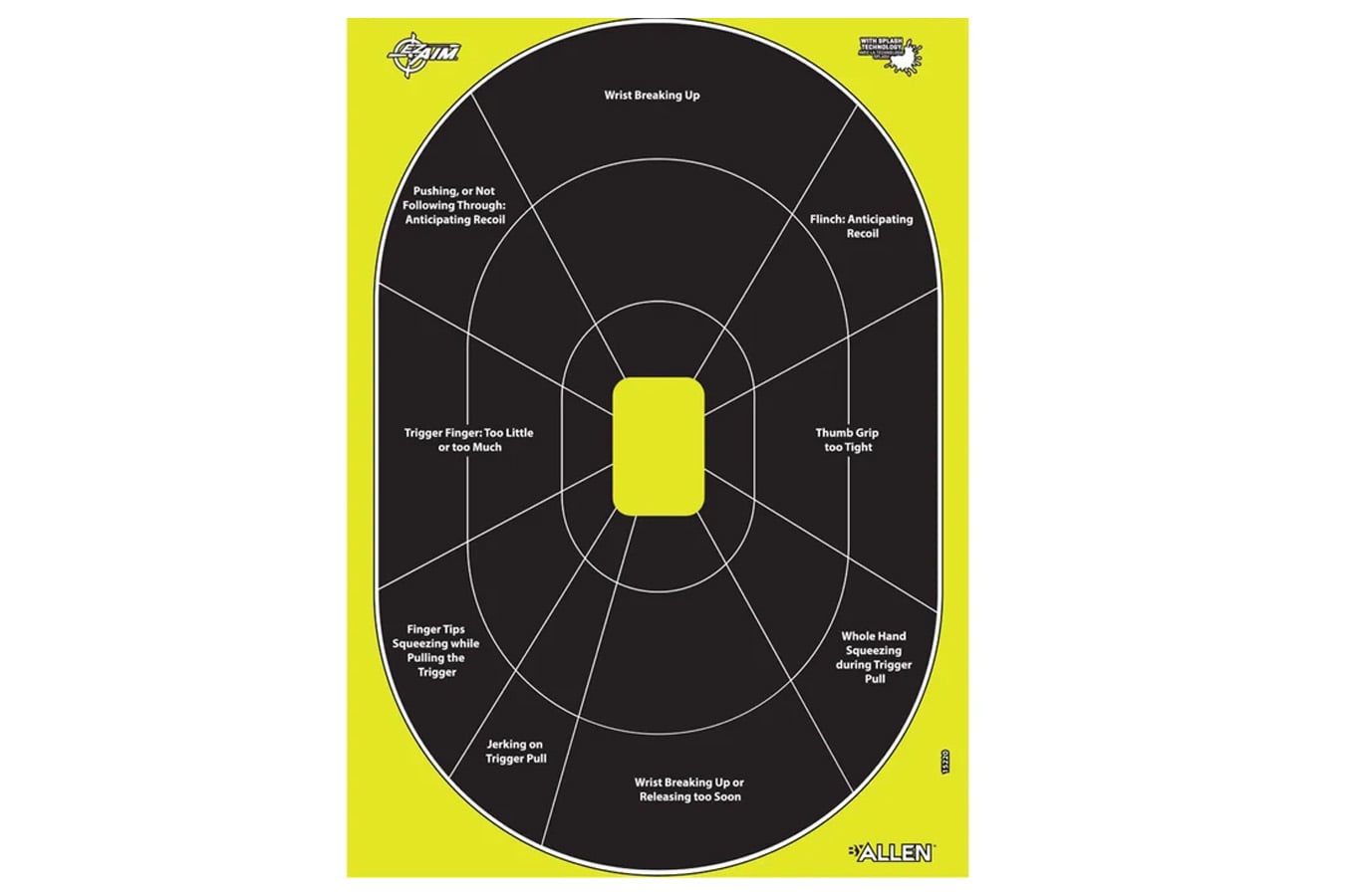 Allen EZ Aim Splash Reactive Handgun Trainer Targets – 30 Pack