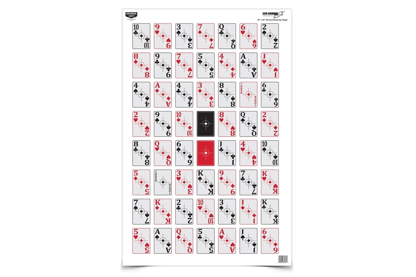 Birchwood Casey EZE-Scorer 52-Card Shoot-Up Targets – 5 Pack