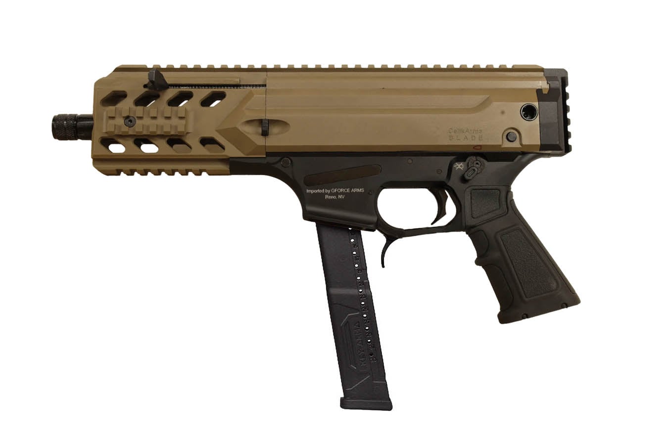 GForce BLADE 6 9mm Semi-Auto PCC Handgun with FDE Finish