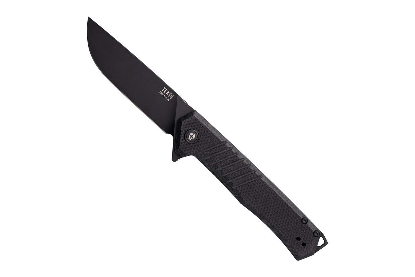 Tekto Knives F1 Alpha Tactical Folding Knife – Black G10 / Black Accents
