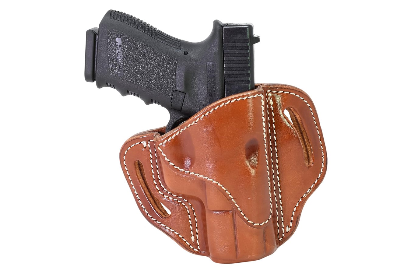 1791 Gunleather OWB Size 2.1 Classic Brown Leather Belt Slide Holster for Glock 17/SW MP Shield/Springfield XD