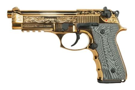 REGARD MC DELUXE 9MM GOLD PLATED PISTOL