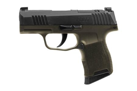 9MM, 3.1IN, GRN/BLK, STRIKER, X-RAY 3, POLYMER GRIP, (2) 10RD STEEL MAG