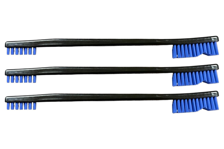 Pro Shot Double End Utility AP Stiff Blue Bristle Brushes 3 Pack 