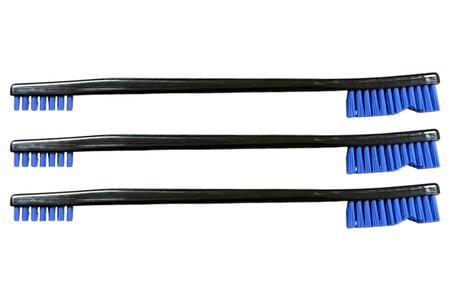 3PC UTILITY GUN BRUSH SET W/HEAVY DUTY MILITARY GRADE BLUE BRISTLES