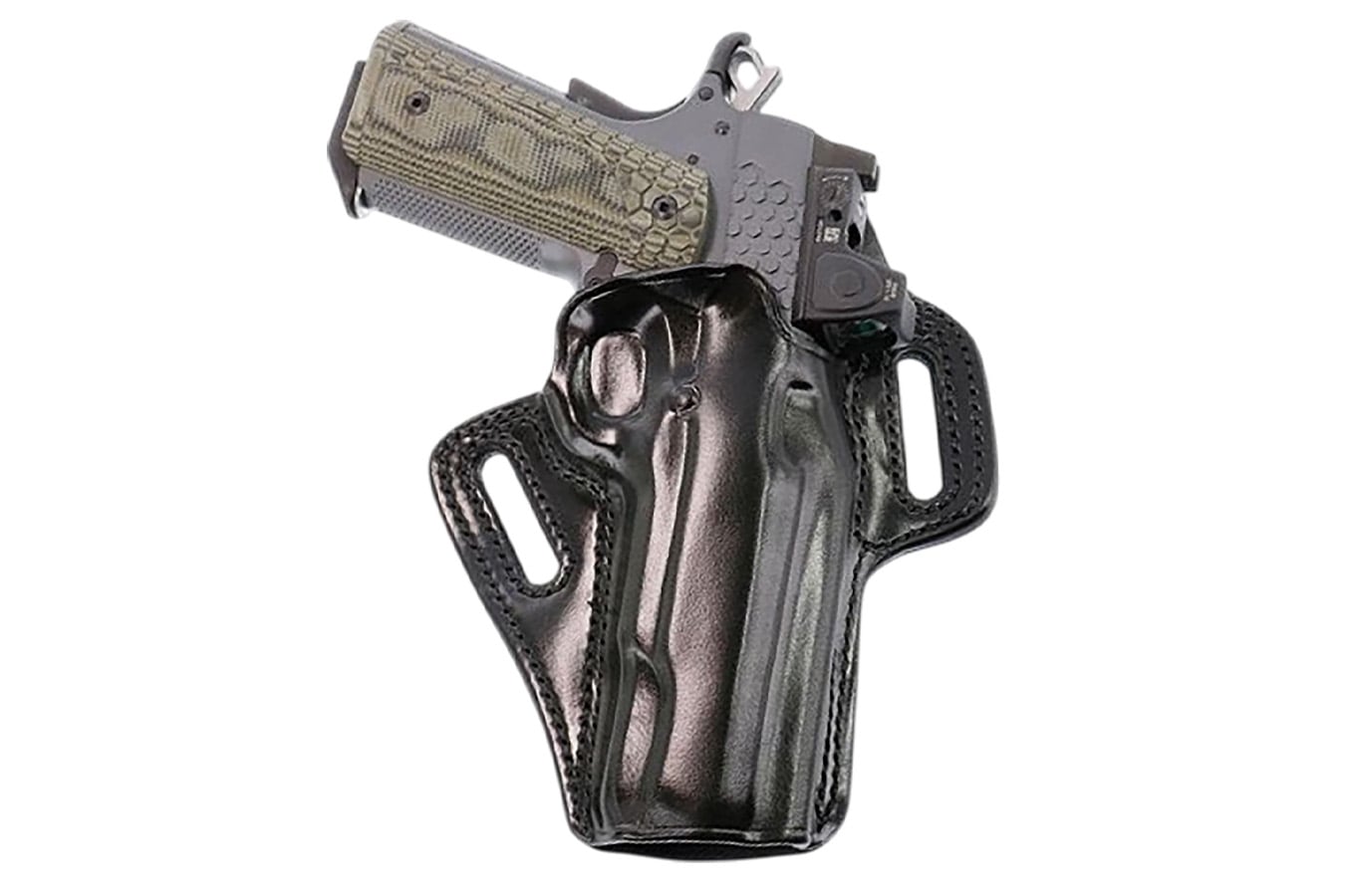 Galco APO Strongside/Crossdraw OWB Black Steerhide Holster for Kimber 1911