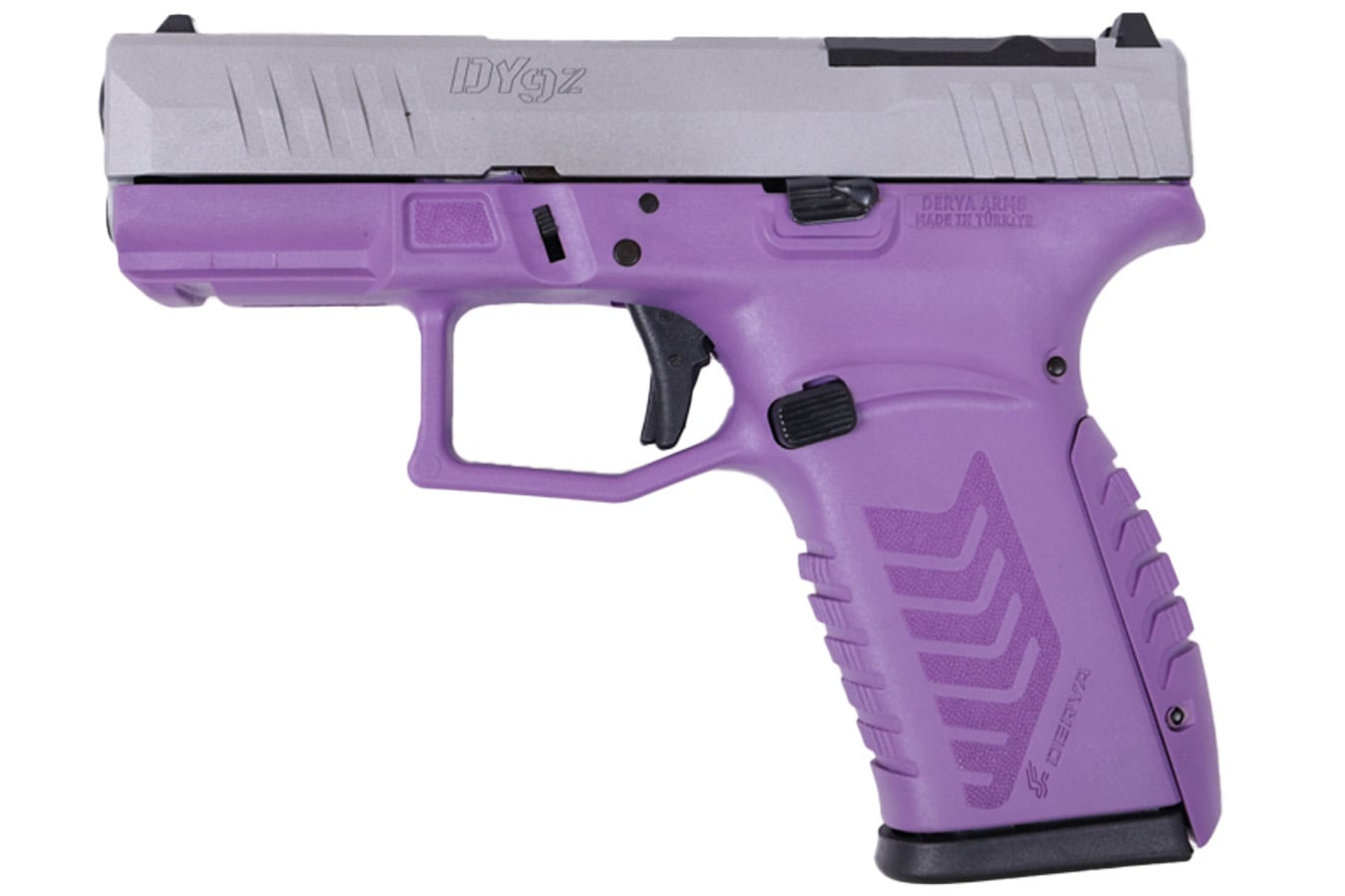 Derya Firearms DY9Z Optic-Ready 9mm Semi-Auto Pistol with Purple/Silver Two-Tone Finish