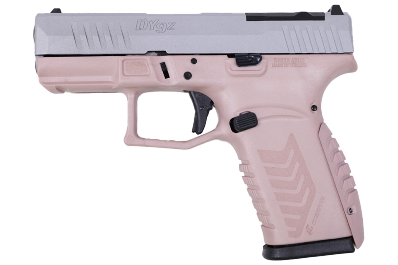 Derya Firearms DY9Z Optic-Ready 9mm Semi-Auto Pistol with Pink/Silver Two-Tone Finish