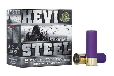 Hevi Shot 16-Gauge 2 3/4 Inch 6 Shot 15/16oz Hevi-Steel 25/Box
