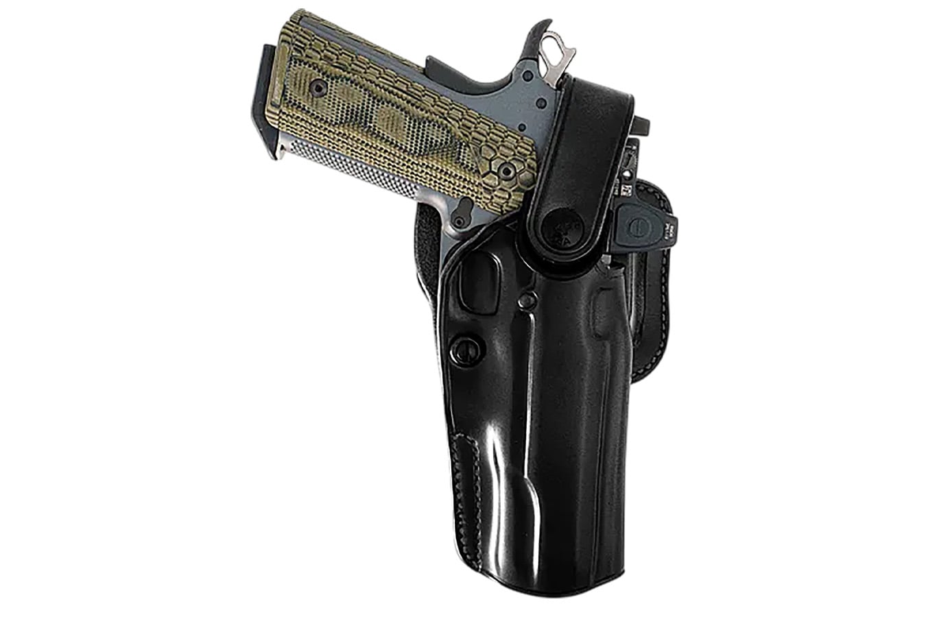Galco APO Strongside/Crossdraw OWB Black Steerhide Holster for Glock 19 Gen 1-5 