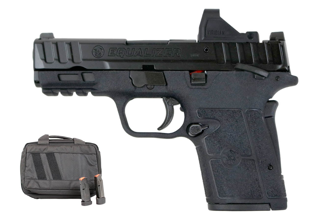 Smith & Wesson Equalizer 9mm Carry On Bundle with Viridian RFX-11 Green Dot, Three Mags and Savior Bag