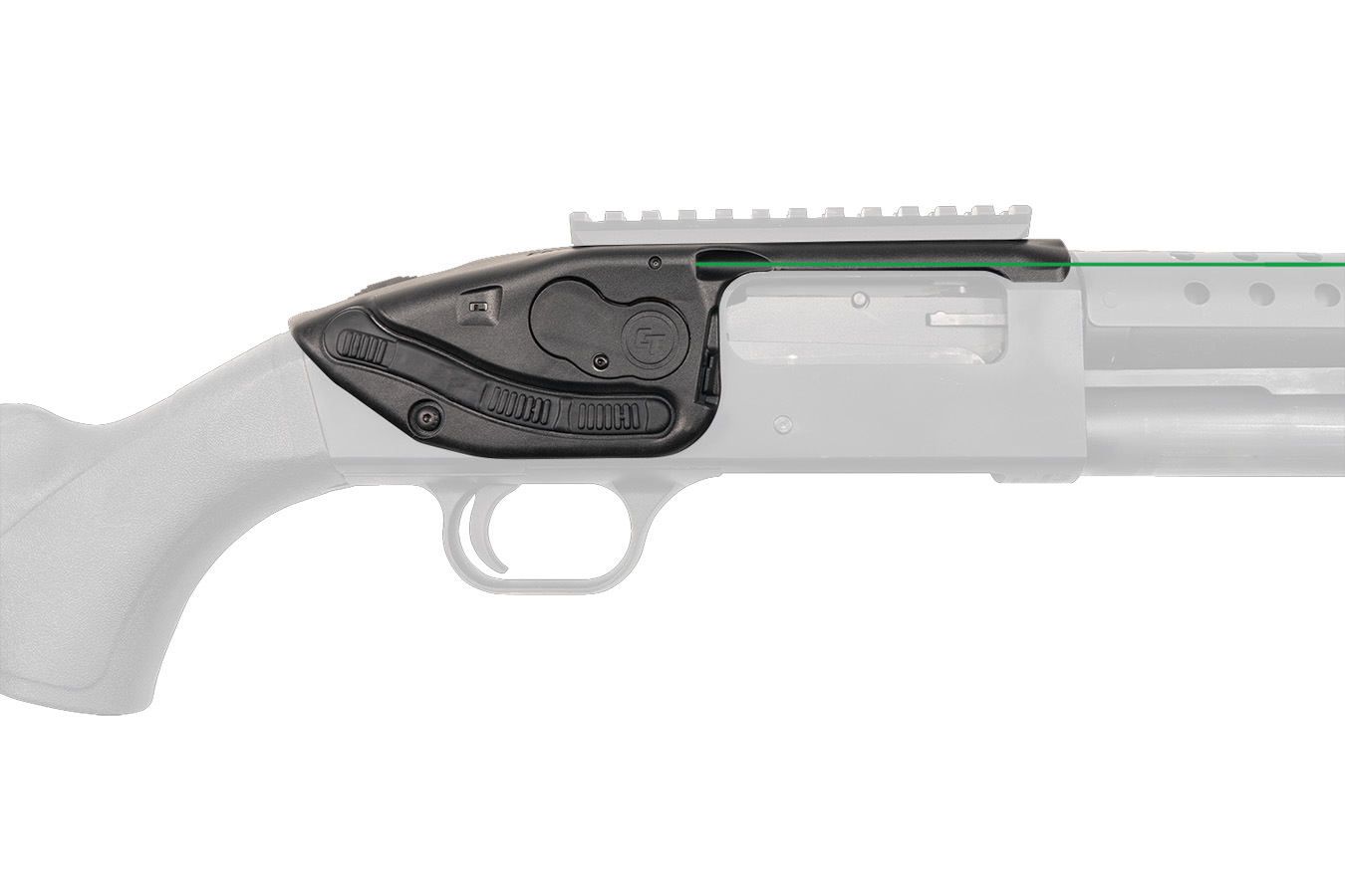 Crimson Trace LaserSaddle Fits Mossberg 500, 590/Shockwave 590 Green Laser