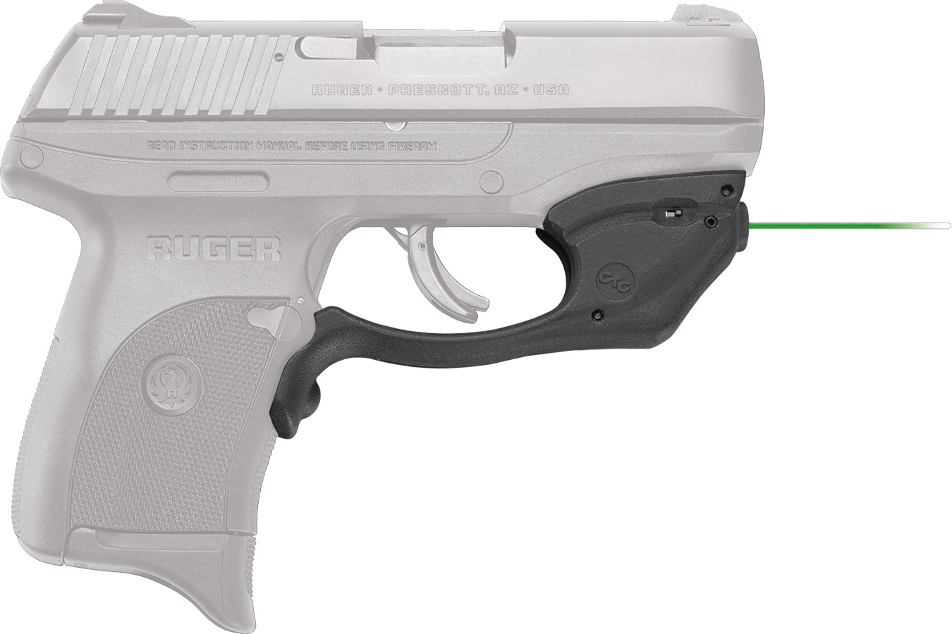 Crimson Trace Laserguard Black Green Laser Ruger EC9S/LC9/LC9S/LC380