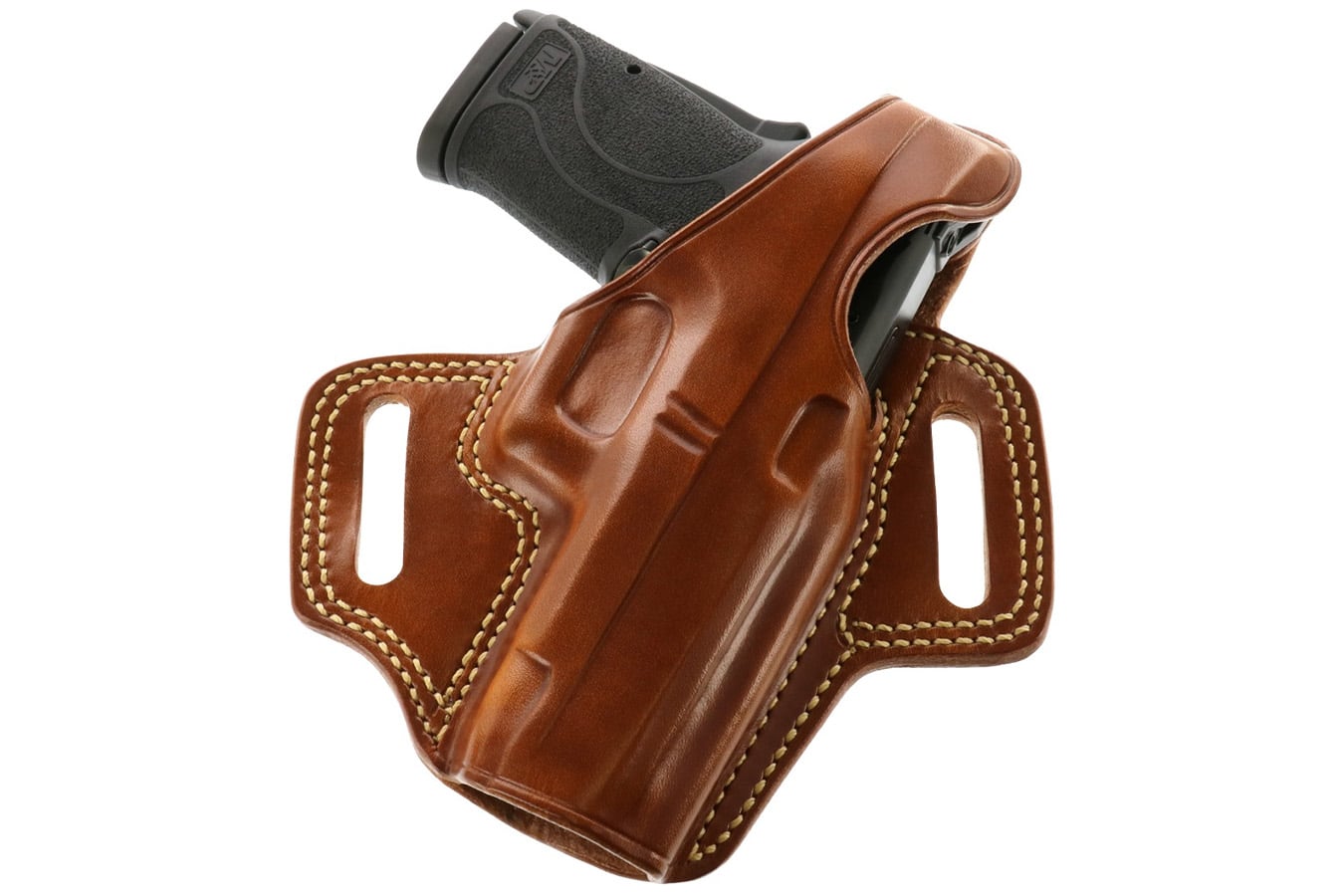 Galco Fletch High Ride OWB Tan Steerhide Holster for Glock 43