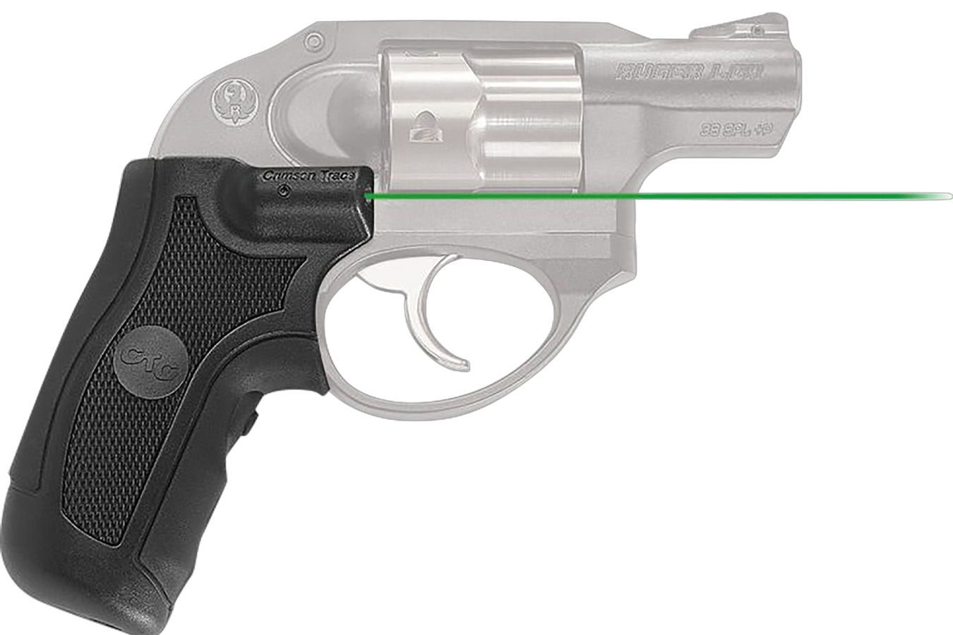 Crimson Trace Lasergrips Fits Ruger LCR/LCRx, Green Laser Black Polymer