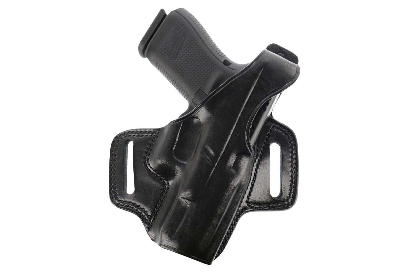 Galco Fletch High Ride OWB Black Steerhide Holster for Glock 17