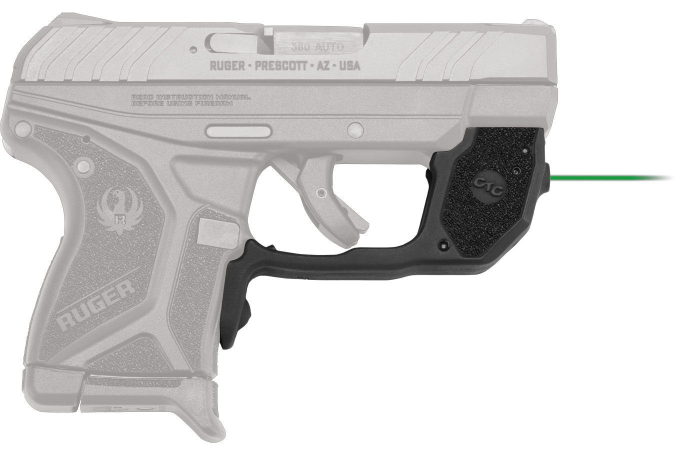 Crimson Trace Laserguard Ruger LCP II, Green Laser Black Polymer