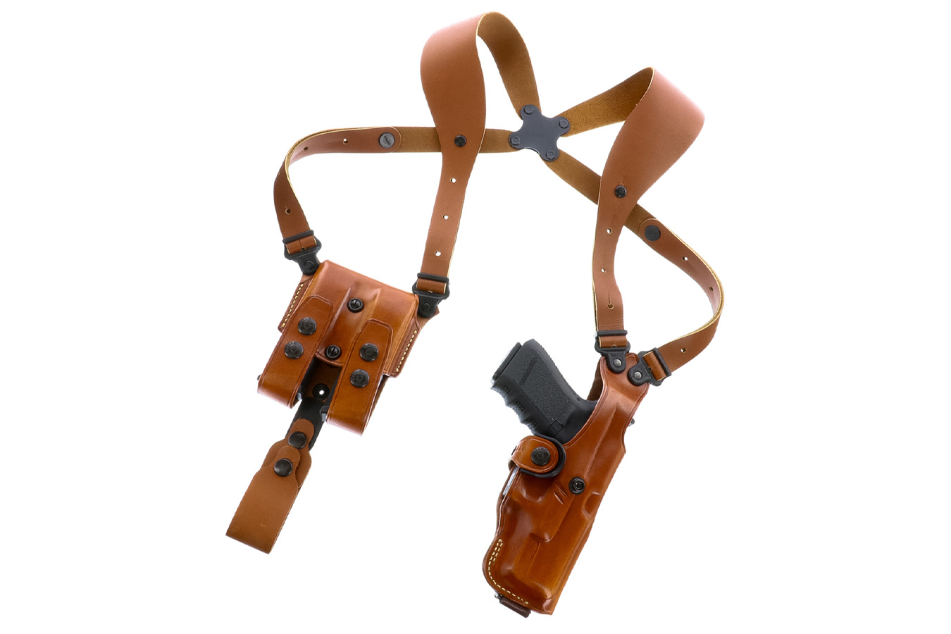 Galco VHS 4.0 Shoulder System Tan Leather Holster for 1911