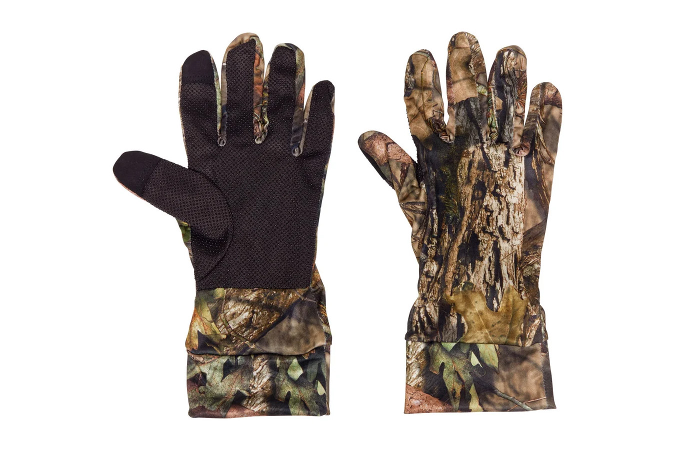 Allen Spandex Hunt Gloves with Silicone Palm Grip and Touch Screen Fingertips in Mossy Oak Break-Up Country Camo