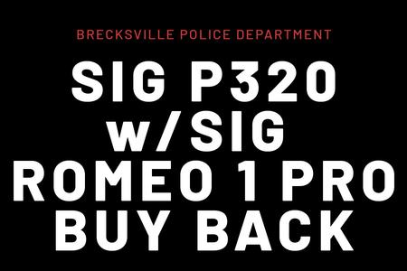 BRECKSVILLE POLICE DEPT SIG P320  W SIG ROMEO 1 PRO 6MOA DOT  VG  BB