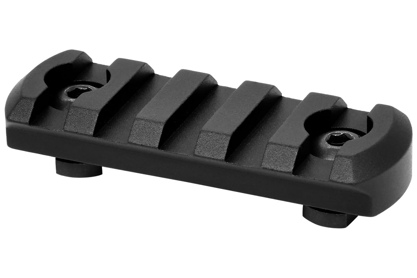 Warne 5-Slot Picatinny Rail M-LOK Compatible Black Anodized Aluminum